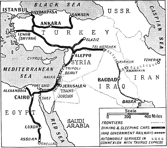 The route of the “Taurus Express” (ca. 1920–1926)